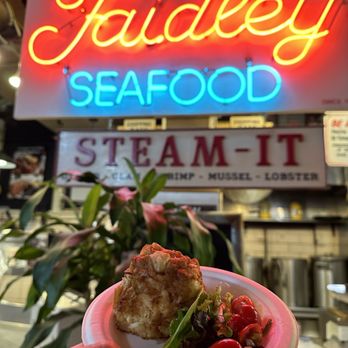 Faidley's Seafood - Award Winning Jumbo Lump Crab Cake - Seafood Markets Near Me - Baltimore, Maryland