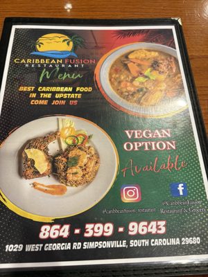 Menu photo 1 Caribbean Fusion Restaurant Simpsonville, SC Menu photo 1 Caribbean Fusion Restaurant Simpsonville, SC