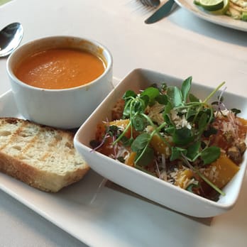 The Grove - Tomato Basil soup and Golden Beets salad combo!! So gooooodddd!!! - New American Near Me - Houston, Texas The Grove - Tomato Basil soup and Golden Beets salad combo!! So gooooodddd!!! - New American Near Me - Houston, Texas
