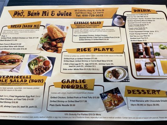 Menu photo 3 Pho Banh Mi and Juice Half Moon Bay, CA Menu photo 3 Pho Banh Mi and Juice Half Moon Bay, CA
