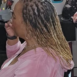 Narada's Hair Studio - Microlocs retie and color