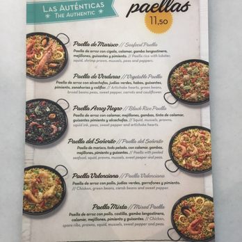 La Auténtica - Paella Menu - Spanish Near Me - Seville, SE La Auténtica - Paella Menu - Spanish Near Me - Seville, SE