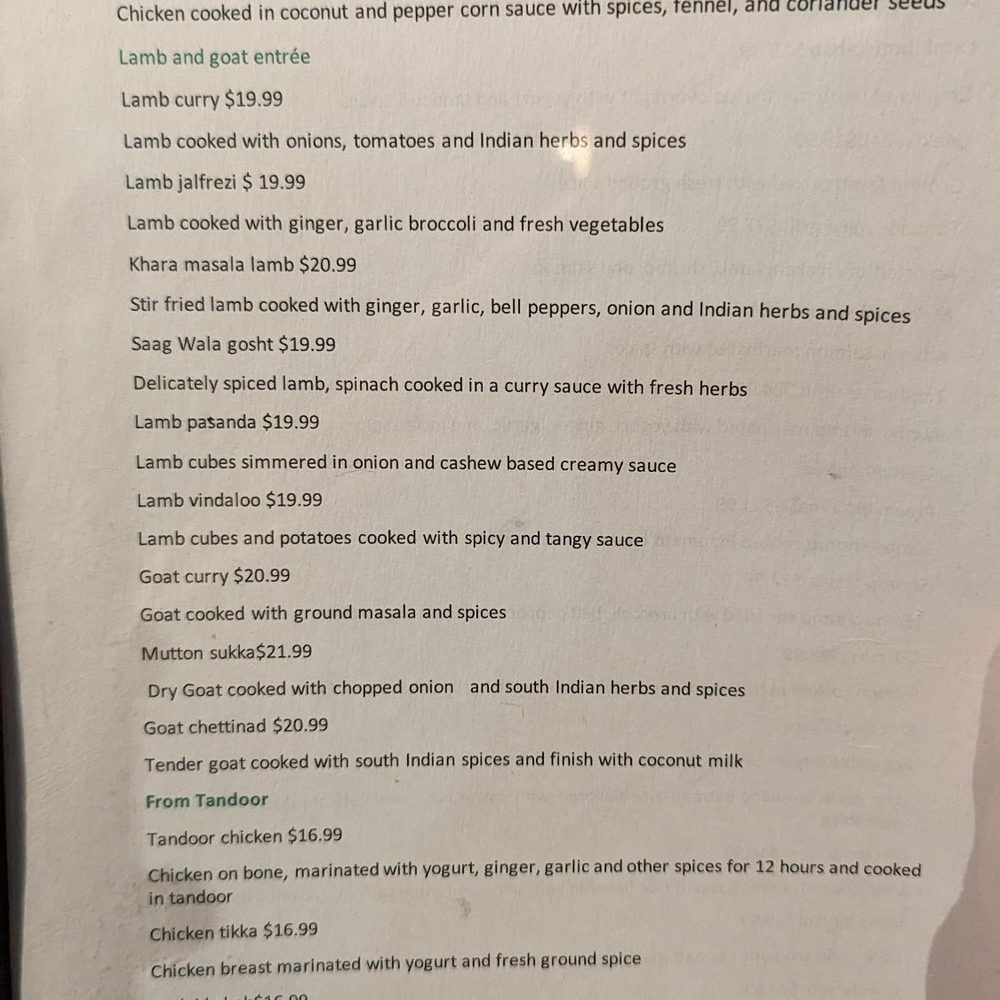 Menu Menu