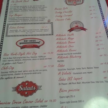 American Dream Diner - Menu as of September 2013 (month when diner was opened) - Diners Near Me - Geneva, GE