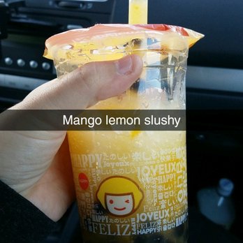Happy Lemon - Mango lemon slushy add boba - Bubble Tea Near Me - Fremont, California Happy Lemon - Mango lemon slushy add boba - Bubble Tea Near Me - Fremont, California