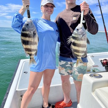 Scallywag Charters - Spring Break was in full swing! We caught tons of sheepshead by the jetties - Fishing Near Me - Destin, Florida Scallywag Charters - Spring Break was in full swing! We caught tons of sheepshead by the jetties - Fishing Near Me - Destin, Florida