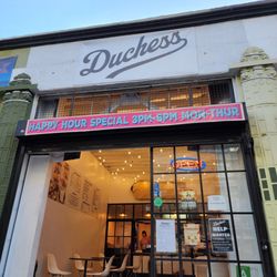Duchess - Got so lucky with parking right out front on a Friday at 5:30 PM. So excited to try Duchess!!! I can smell it from my car. Yum!