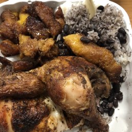 1/2 chicken with plantains and rice and beans. SO AMAZING.