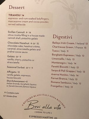 Menu photo 8 La Zozzona Scottsdale, AZ Menu photo 8 La Zozzona Scottsdale, AZ