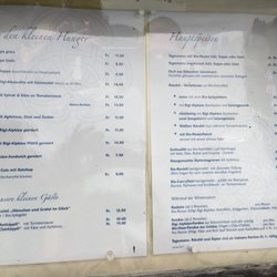 Rigi Klösterli - Restaurant menu in summer 2018