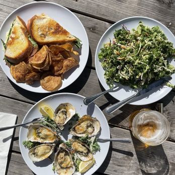 Rancho Nicasio - KALE SALAD 14 ADULT GRILLED CHEESE 18 BAKED GARLIC ASIAGO OYSTERS - American Near Me - Nicasio, California Rancho Nicasio - KALE SALAD 14 ADULT GRILLED CHEESE 18 BAKED GARLIC ASIAGO OYSTERS - American Near Me - Nicasio, California