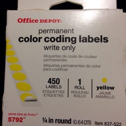Copymax - $2.34 permanent color coding labels (450 units) in clearance.