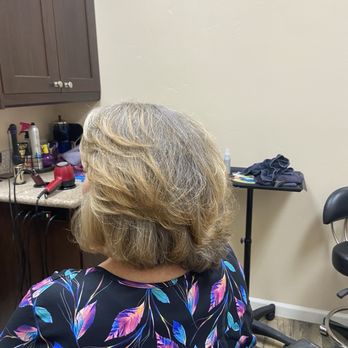 J Salon Studios & Spa - Growing out the grey, almost there to chop the rest! Ask for Wendy! - Day Spas Near Me - Lancaster, California J Salon Studios & Spa - Growing out the grey, almost there to chop the rest! Ask for Wendy! - Day Spas Near Me - Lancaster, California