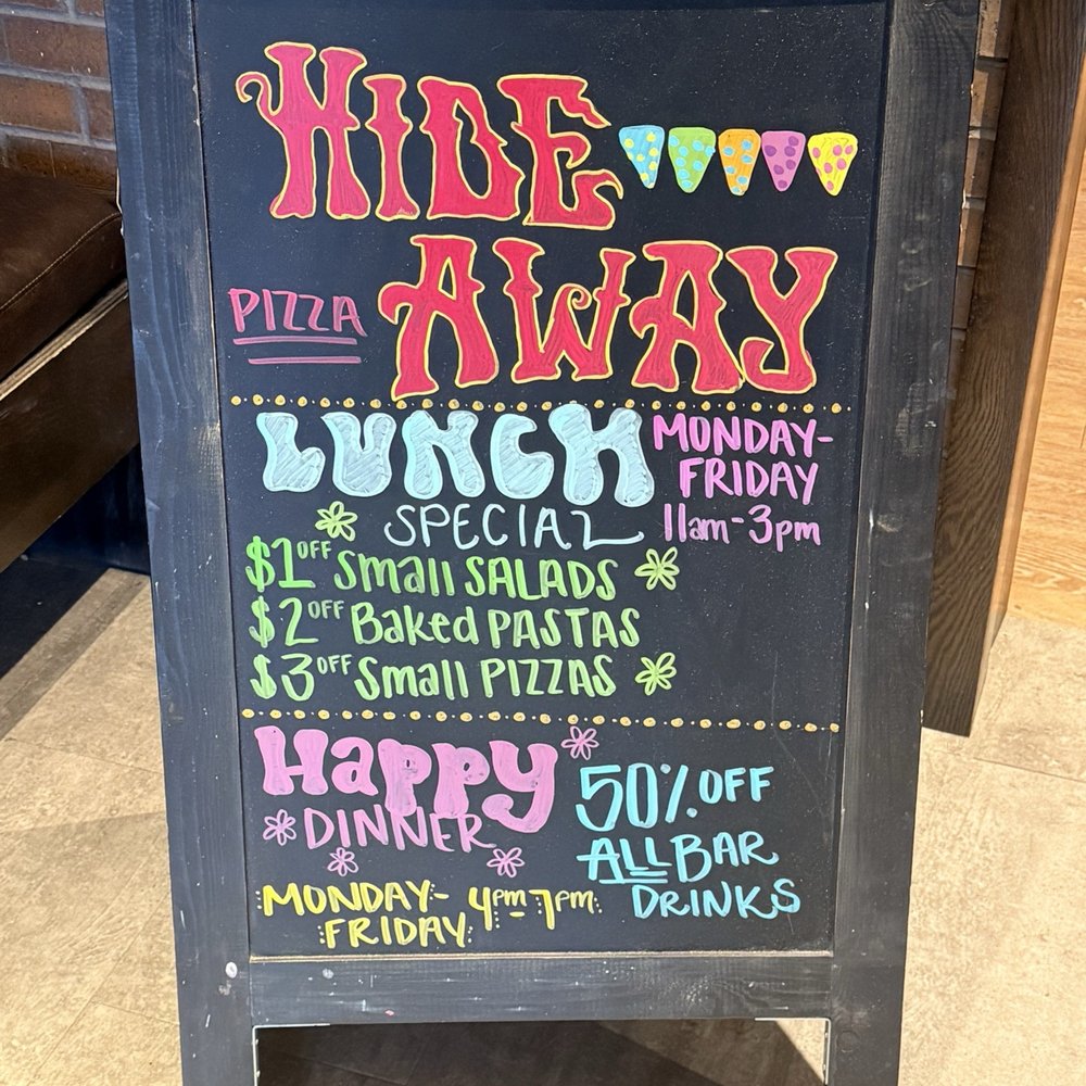Hideaway Pizza - Specials Board - Pizza Near Me - Plano, Texas Hideaway Pizza - Specials Board - Pizza Near Me - Plano, Texas