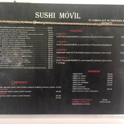 Sushi Móvil - Menú de Sushi Móvil