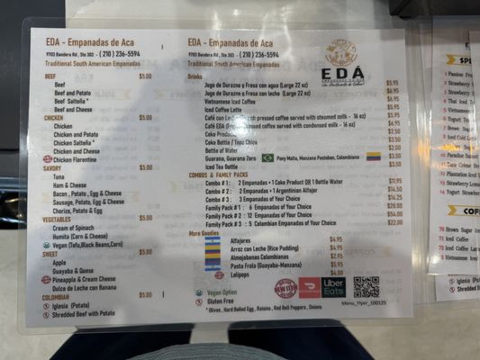 Menu photo 4 EDA - Empanadas De Acá San Antonio, TX Menu photo 4 EDA - Empanadas De Acá San Antonio, TX