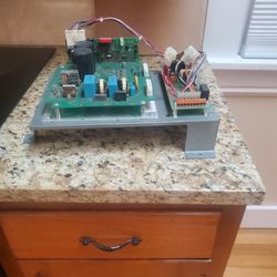 Inspection Connection - Discarded circuit board retrieved by owner displayed in kitchen to show it is not even connected.