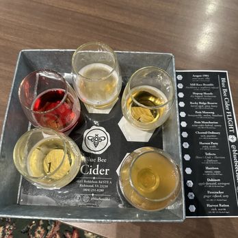 Blue Bee Cider - Tasting flights - Breweries Near Me - Richmond, Virginia