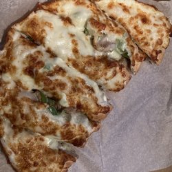 Reno's Pizza - #6 calzone: meatball and green peppers