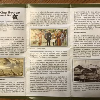 Fort King George Historic Site - Brochure leaf - Museums Near Me - Darien, Georgia
