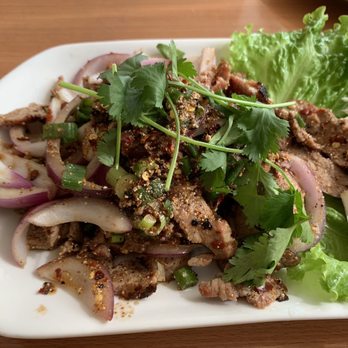 Yai Restaurant - Pork Nam Tok Salad (Pork). - Thai Near Me - Los Angeles, California Yai Restaurant - Pork Nam Tok Salad (Pork). - Thai Near Me - Los Angeles, California