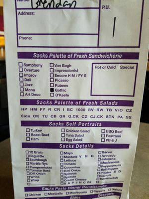 Menu photo 2 Sacks Sandwiches - Arcadia Phoenix, AZ