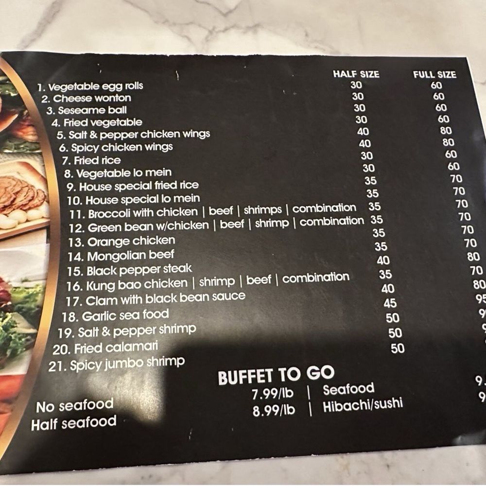 Hibachi Buffet - To go menu - Buffets Near Me - Citrus Heights, California