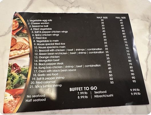 Menu photo 1 Hibachi Buffet Citrus Heights, CA Menu photo 1 Hibachi Buffet Citrus Heights, CA