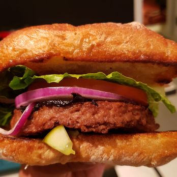 Buster's on 28th - Vegan burger ($13). Just a Beyond Burger on ciabatta, but that's fine. - Gastropubs Near Me - Minneapolis, Minnesota Buster's on 28th - Vegan burger ($13). Just a Beyond Burger on ciabatta, but that's fine. - Gastropubs Near Me - Minneapolis, Minnesota