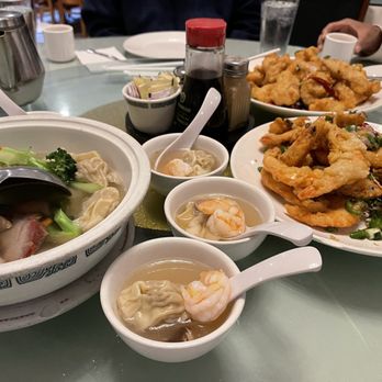 New Station Seafood - War Wonton Soup, salt & pepper prawns, salt & pepper fish. - Seafood Near Me - Sacramento, California New Station Seafood - War Wonton Soup, salt & pepper prawns, salt & pepper fish. - Seafood Near Me - Sacramento, California