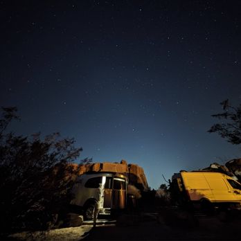 Jumbo Rocks Campground - Across from site 88 at night - Campgrounds Near Me - Twentynine Palms, California Jumbo Rocks Campground - Across from site 88 at night - Campgrounds Near Me - Twentynine Palms, California