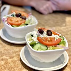 Loui's Kouzina - Salad that comes with L souvlaki dinners