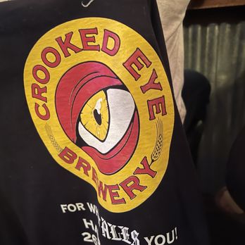 Crooked Eye Brewery - a t - shirt with a cartoon character on it - Breweries Near Me - Hatboro, Pennsylvania Crooked Eye Brewery - a t - shirt with a cartoon character on it - Breweries Near Me - Hatboro, Pennsylvania