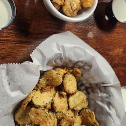 Fried pickles and fried mushrooms Fried pickles and fried mushrooms