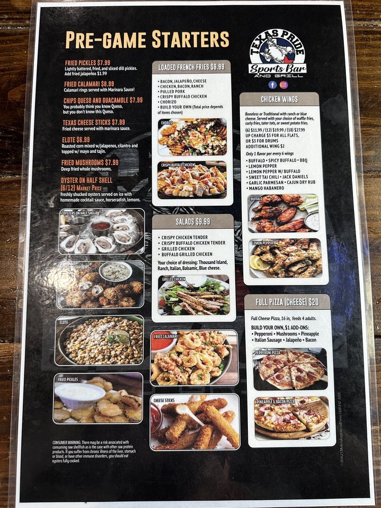TEXAS PRIDE SPORTS BAR & GRILL Updated October 2024 18 Photos & 21