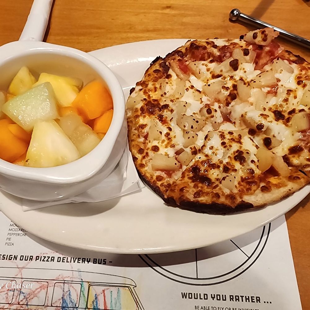 Portland Pie Company - Kids pizza with pineapple, and a fruit cup! - Pizza Near Me - Brunswick, Maine Portland Pie Company - Kids pizza with pineapple, and a fruit cup! - Pizza Near Me - Brunswick, Maine
