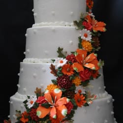 This is a great example of the wedding cakes we make for our brides at our store.