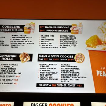 The Peach Cobbler Factory - menu - Desserts Near Me - Apex, North Carolina The Peach Cobbler Factory - menu - Desserts Near Me - Apex, North Carolina