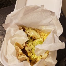 Not to mention my "taco" had almost no meat all lettuce Not to mention my "taco" had almost no meat all lettuce