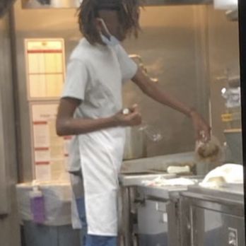 Bojangles - Looking at unmasked and in gloves kitchen staff while waiting at drive thru for over 30 minutes... so far. - Fast Food Near Me - Charleston, South Carolina