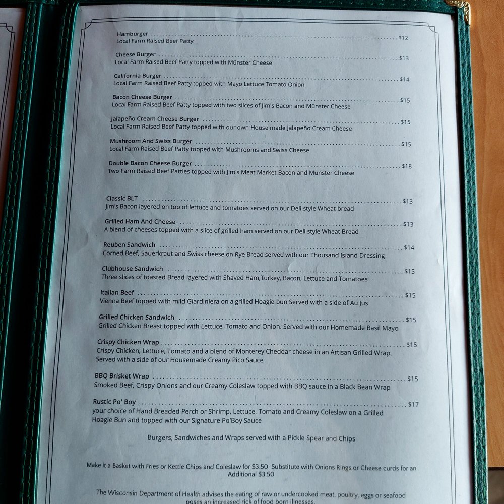 THE RUSTIC ROOST 8355 US Rte 2, Iron River, Wisconsin Breakfast