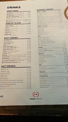 Menu photo 2 Pivo Karlín Prague, PR Menu photo 2 Pivo Karlín Prague, PR