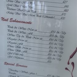 Nail Star & Spa - 2024 pricing
