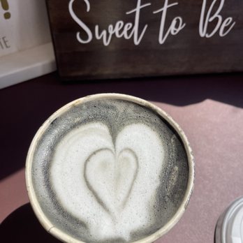 Red Bay Coffee - Charcoal latte with oat milk - Cafes Near Me - Oakland, California