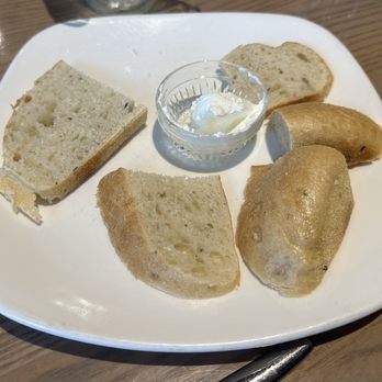 Ocean Crest Restaurant - Rosemary olive oil bread with whipped butter. (A couple's pieces are missing from this pic) - Seafood Near Me - Moclips, Washington Ocean Crest Restaurant - Rosemary olive oil bread with whipped butter. (A couple's pieces are missing from this pic) - Seafood Near Me - Moclips, Washington
