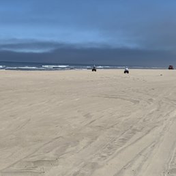 Riding on the beach