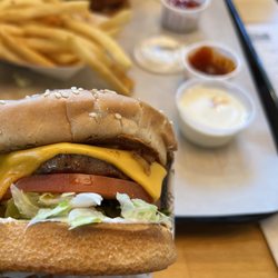 Habit Burger & Grill - cheese burger with Grilled onions