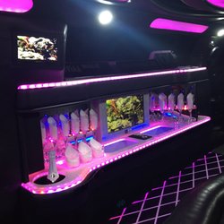 Charmed Limousine Service - The Limo has Bluetooth & a 10' Apple synch cable. Our newer limo also has SiriusXM Radio. Pink is a customer selectable color!