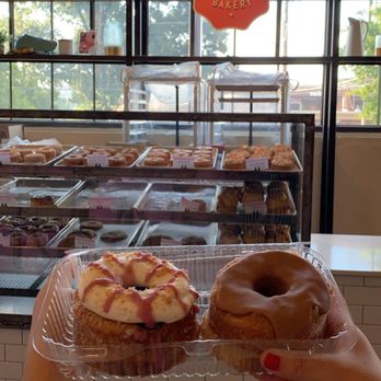 Five Daughters Bakery - Cherry cheesecake and milk chocolate sea salt 100 layer donuts. - Donuts Near Me - Atlanta, Georgia Five Daughters Bakery - Cherry cheesecake and milk chocolate sea salt 100 layer donuts. - Donuts Near Me - Atlanta, Georgia