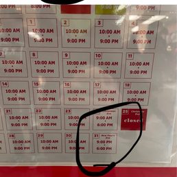 Store hours stated as closing 6pm but they chose to close at 5:30pm